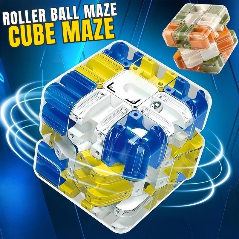 Roller Ball Maze Cube – 3D Brain-Teaser Puzzle Toy