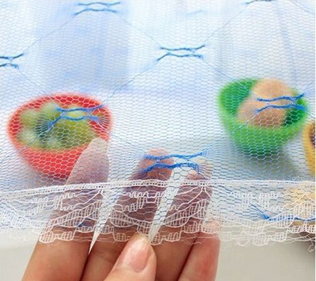 Lace Mesh Food Cover Large Foldable Fly Umbrella