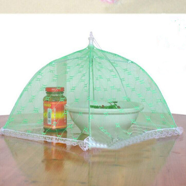 Lace Mesh Food Cover Large Foldable Fly Umbrella