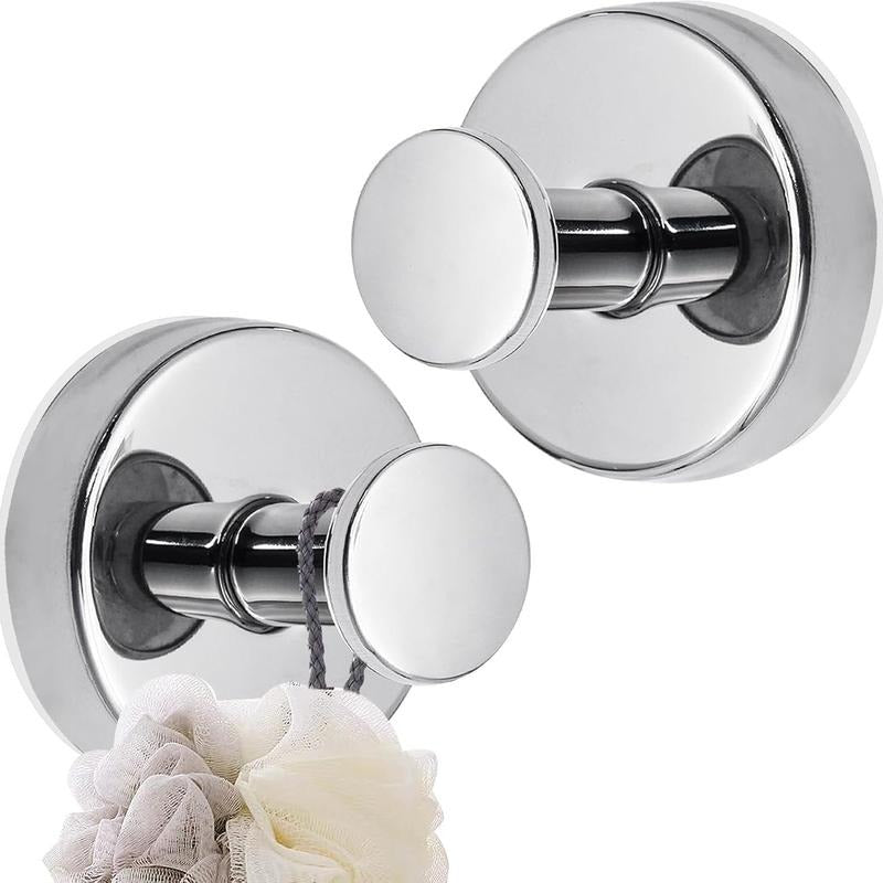 Black Shower Suction Hooks – Twist &amp; Lock No-Drill Bathroom Organizers