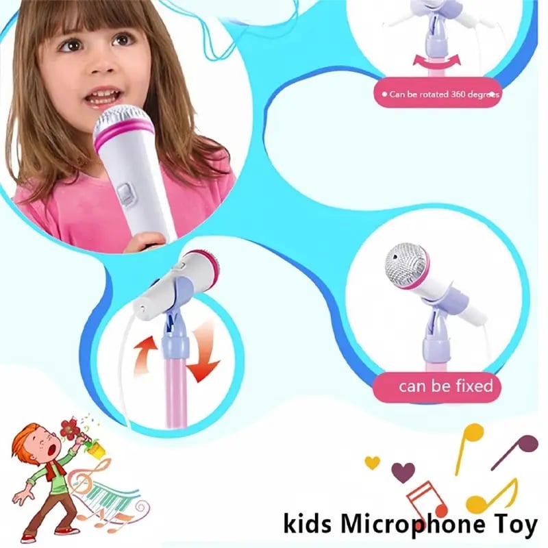 💥Microphone Toy, Karaoke Machine Toy with Light