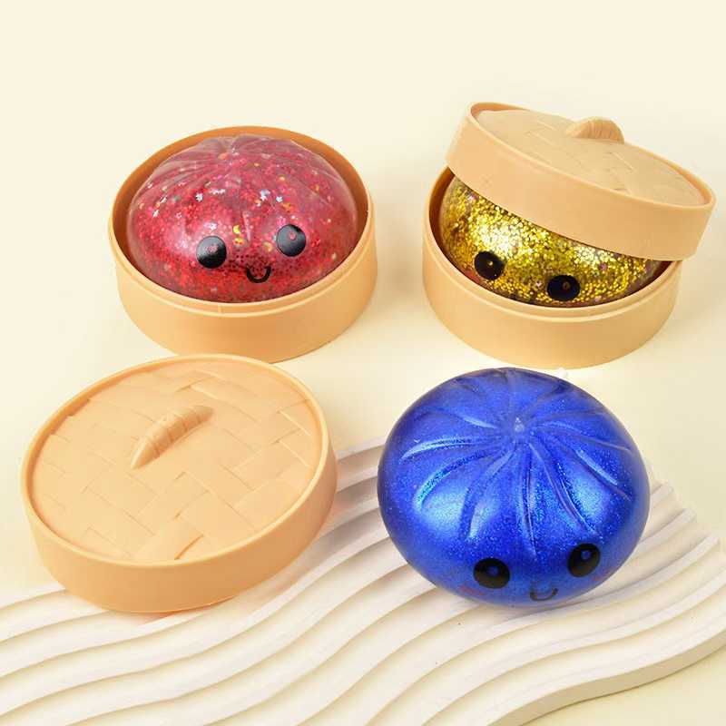 Stress-relieving toy expression buns