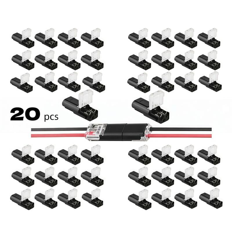 🔥LAST DAY 49% OFF - Double-Wire Plug-in Connector Led Light Strip Connectors 2 Pin