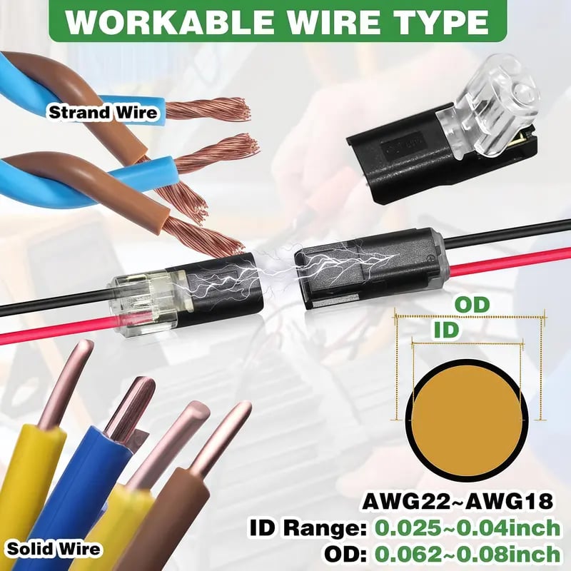 🔥LAST DAY 49% OFF - Double-Wire Plug-in Connector Led Light Strip Connectors 2 Pin