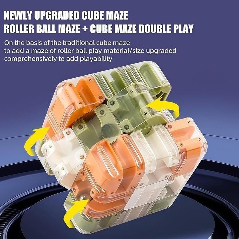 Roller Ball Maze Cube – 3D Brain-Teaser Puzzle Toy