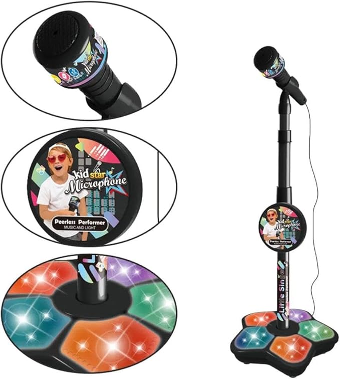 💥Microphone Toy, Karaoke Machine Toy with Light