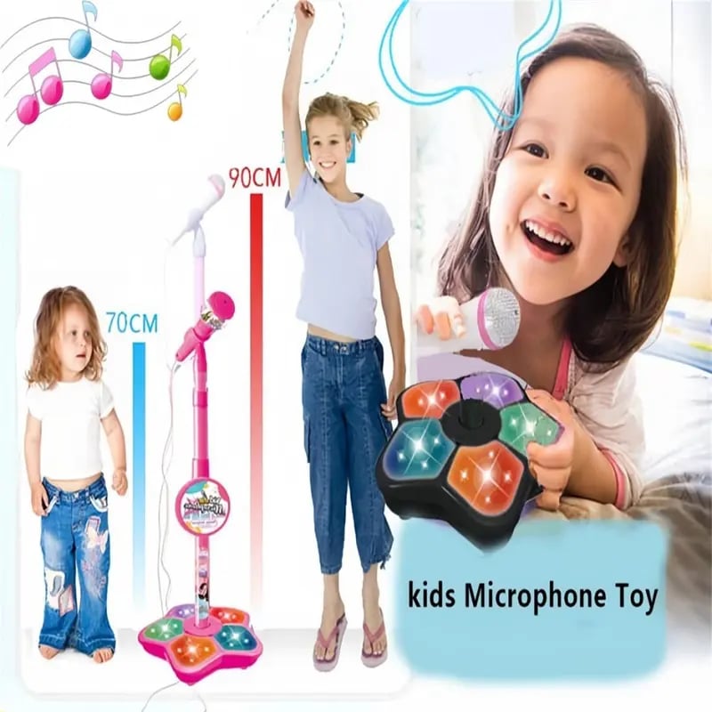 💥Microphone Toy, Karaoke Machine Toy with Light