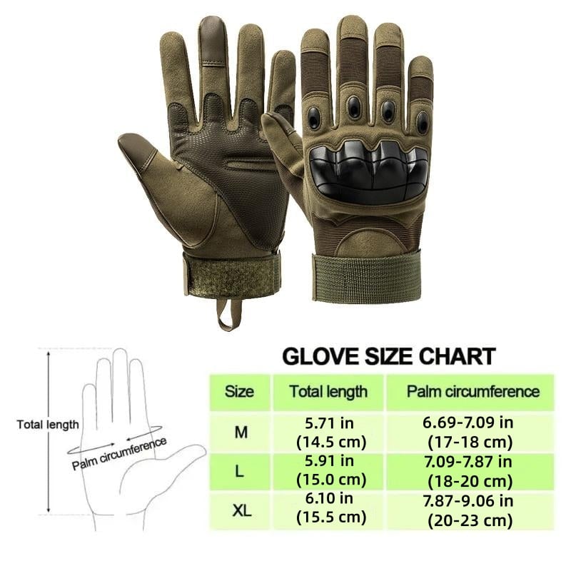 🔥Tactical Full Finger Gloves with Soft Knuckle Protection