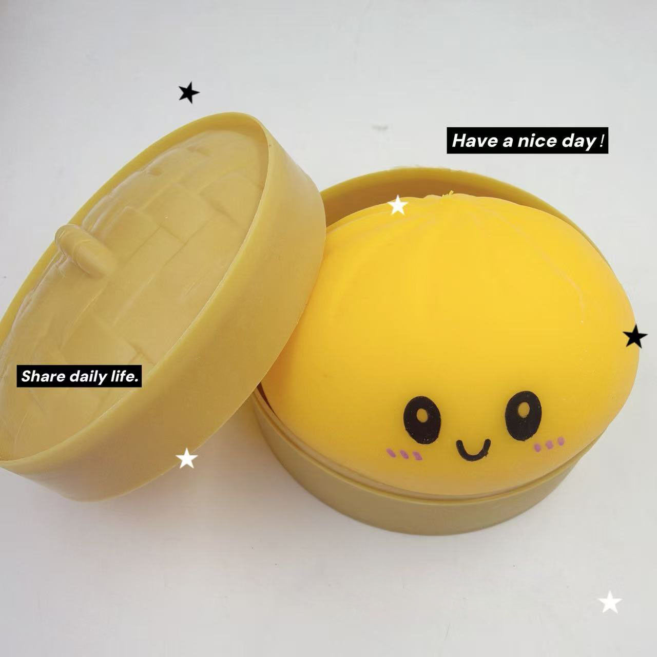 Stress-relieving toy expression buns