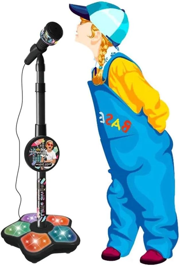 💥Microphone Toy, Karaoke Machine Toy with Light