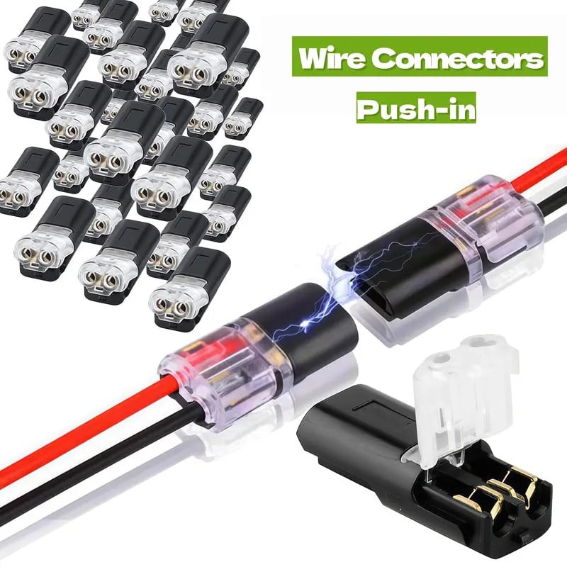 🔥LAST DAY 49% OFF - Double-Wire Plug-in Connector Led Light Strip Connectors 2 Pin