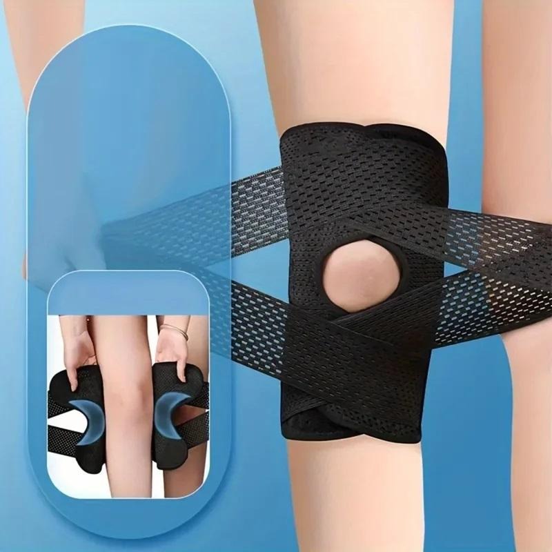 Open Patella Knee Brace with V-Shaped Cross Straps