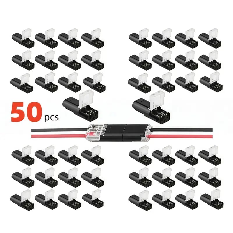 🔥LAST DAY 49% OFF - Double-Wire Plug-in Connector Led Light Strip Connectors 2 Pin