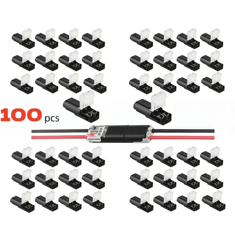 🔥LAST DAY 49% OFF - Double-Wire Plug-in Connector Led Light Strip Connectors 2 Pin