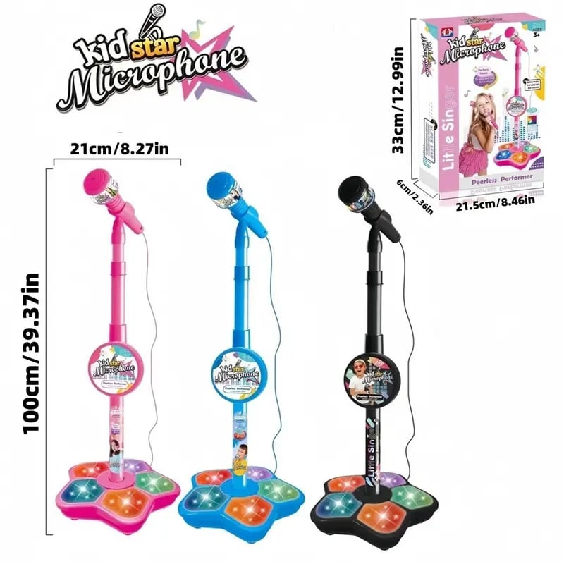 💥Microphone Toy, Karaoke Machine Toy with Light