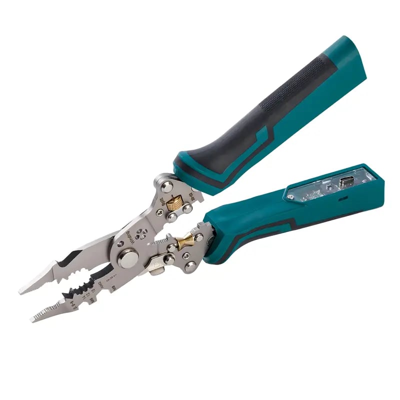 16 in 1 Wire Stripper Twister Pliers 30V-220V Voltage Tester, AC/DC Live Wire Detector