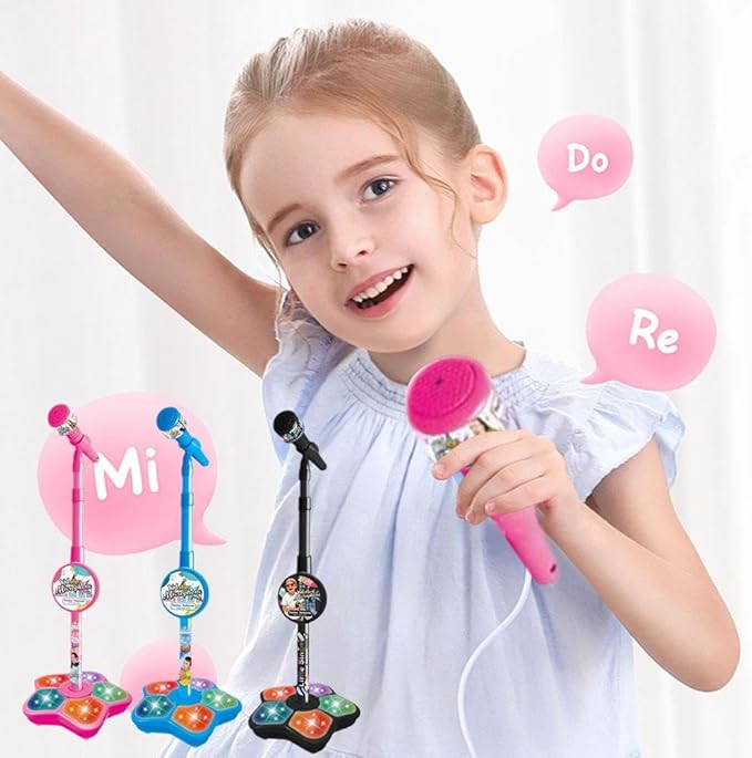 💥Microphone Toy, Karaoke Machine Toy with Light